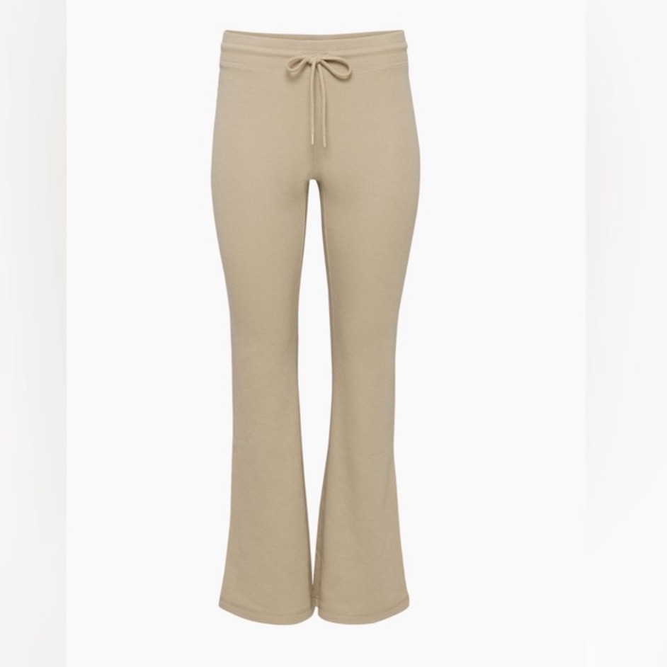 New- Sunday Best Aritzia Baby Waffle Flare Pants In Beige